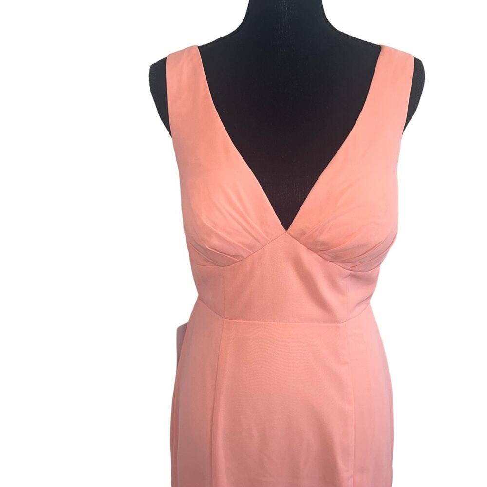 NWT Azazie Long Bridesmaid Dress Chiffon Criss Cross Tie Cut Off Back 6 - Picture 5 of 11